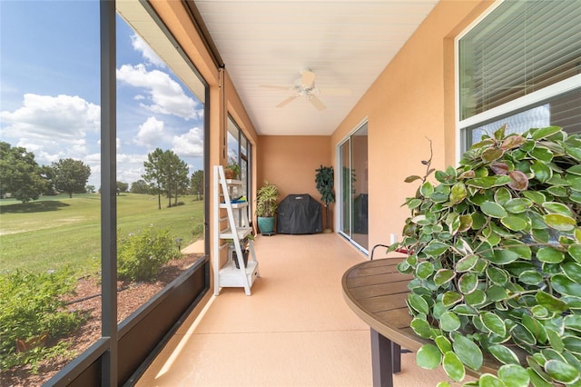 9236 SW 91st Court Rd, Ocala, FL 34481 - sunroom with a ceiling fan