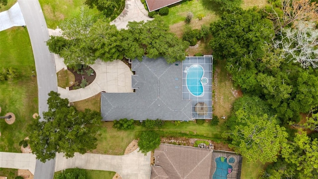 9213 SW 197th Cir, Dunnellon, FL 34432 - drone / aerial view of a pool area