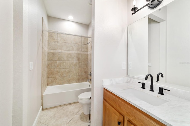 2127 NE 38th Ter, Ocala, FL 34470 - full bathroom featuring vanity, tile patterned floors, and bathtub / shower combination