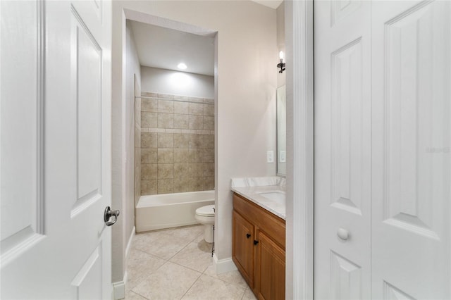 2127 NE 38th Ter, Ocala, FL 34470 - full bathroom featuring vanity, tile patterned floors, and shower / tub combination