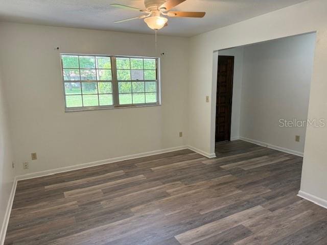 4701 NE 9th St, Ocala, FL 34470 - spare room featuring ceiling fan and wood finished floors