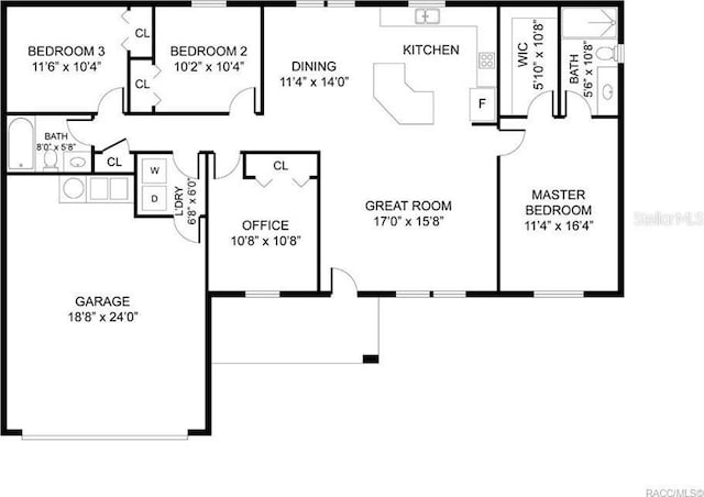 3679 E Bernice St, Inverness, FL 34453 - view of floor plan / room layout