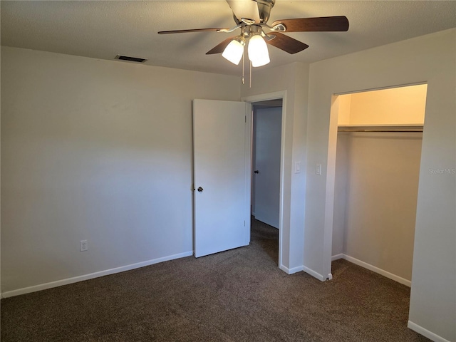 315 NE 2nd Ave, Williston, FL 32696 - unfurnished bedroom with carpet floors, a closet, and ceiling fan