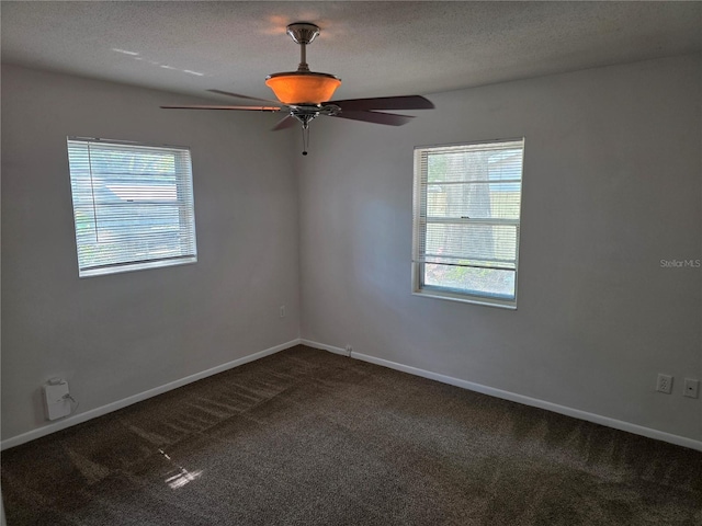 315 NE 2nd Ave, Williston, FL 32696 - empty room with carpet floors, healthy amount of natural light, a ceiling fan, and a textured ceiling
