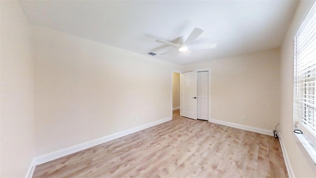 4121 SW 6th Ave, Ocala, FL 34471 - spare room featuring light wood finished floors and a ceiling fan