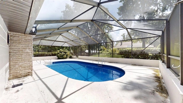 4121 SW 6th Ave, Ocala, FL 34471 - outdoor pool featuring a patio and glass enclosure