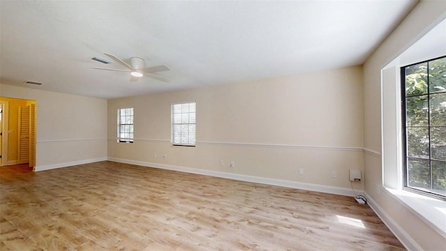 4121 SW 6th Ave, Ocala, FL 34471 - unfurnished room with a ceiling fan and light wood-style floors