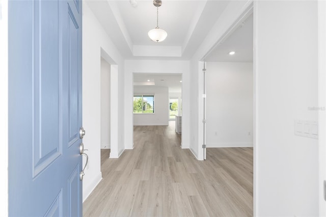 10032 SW 85th Place Rd, Ocala, FL 34481 - foyer entrance featuring light wood-style flooring and baseboards
