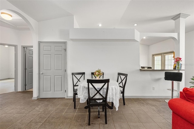 12320 SW 62nd Pl, Ocala, FL 34481 - dining area with arched walkways and recessed lighting