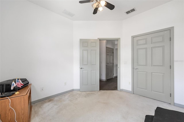 12320 SW 62nd Pl, Ocala, FL 34481 - bedroom with light colored carpet and ceiling fan