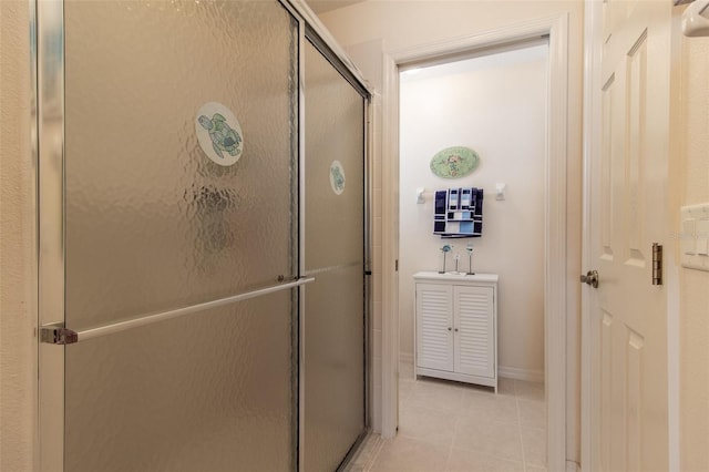 1768 SW 156th Ln, Ocala, FL 34473 - full bath with tile patterned flooring and a stall shower