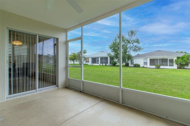 1768 SW 156th Ln, Ocala, FL 34473 - unfurnished sunroom with ceiling fan