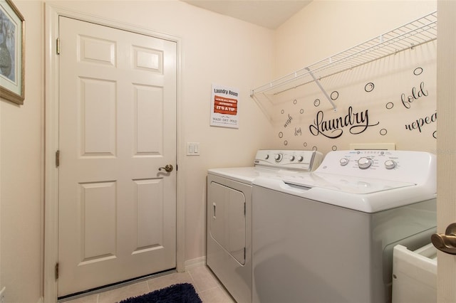 1768 SW 156th Ln, Ocala, FL 34473 - laundry room with washer and dryer and light tile patterned floors