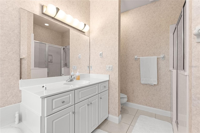 6551 SE 11th Loop, Ocala, FL 34472 - full bath with a stall shower, tile patterned flooring, vanity, and a bath