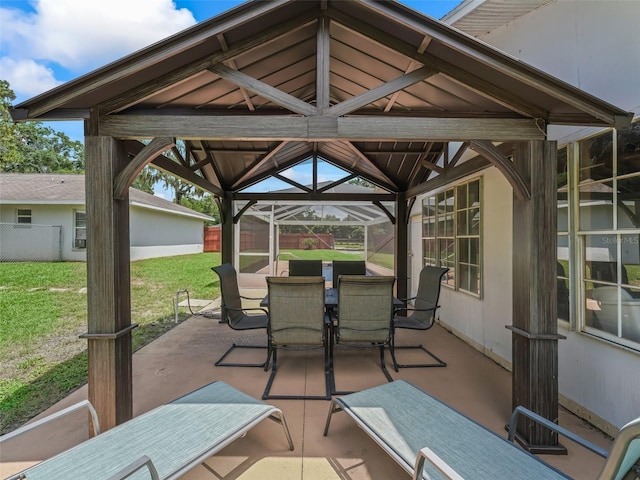 4660 SE 142nd Ln, Summerfield, FL 34491 - view of patio featuring a gazebo and outdoor dining area