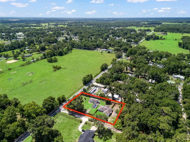 4660 SE 142nd Ln, Summerfield, FL 34491 - overview of rural landscape featuring property boundaries highlighted