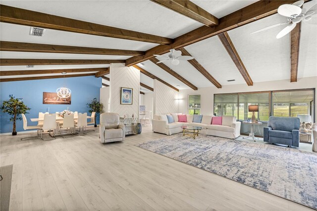 12131 NE 10th Ter, Ocala, FL 34479 - living room with ceiling fan and wood finished floors