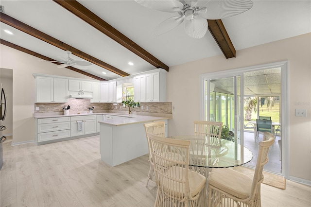 12131 NE 10th Ter, Ocala, FL 34479 - dining room with a ceiling fan, light wood-style floors, and recessed lighting