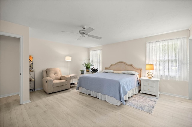 12131 NE 10th Ter, Ocala, FL 34479 - bedroom featuring light wood-style flooring and ceiling fan