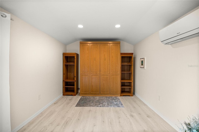 12131 NE 10th Ter, Ocala, FL 34479 - bonus room with lofted ceiling, a wall mounted AC, light wood-style floors, and recessed lighting