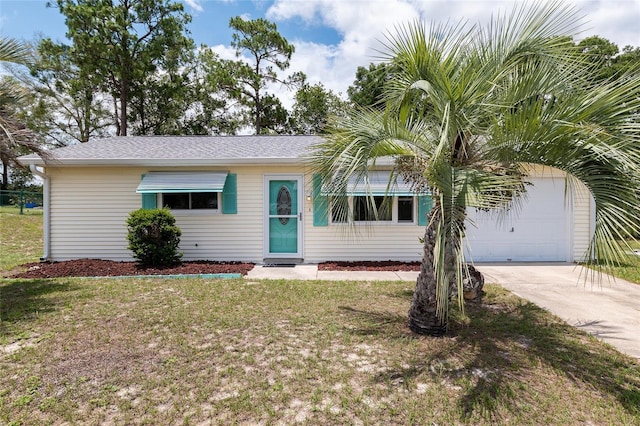 8247 SW 105th Pl, Ocala, FL 34481 - view of front of property with driveway, a front lawn, and a garage