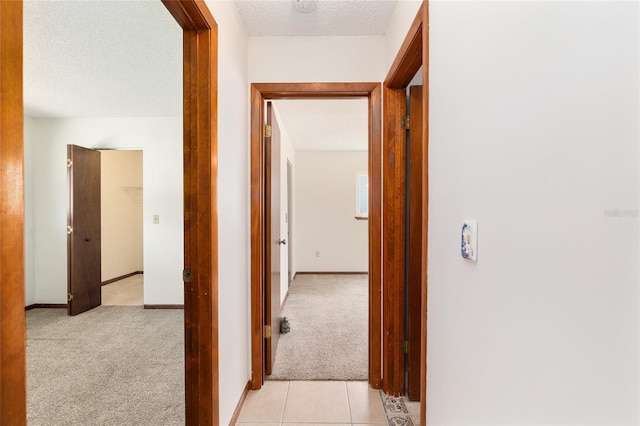 8247 SW 105th Pl, Ocala, FL 34481 - hallway with light colored carpet and a textured ceiling