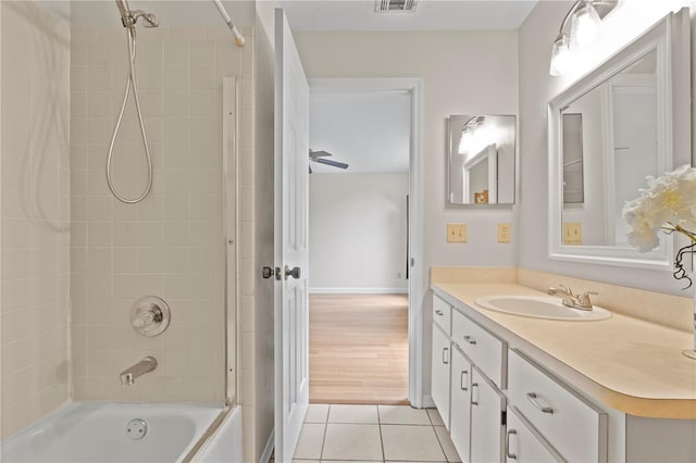 2864 SW 40th Ave, Gainesville, FL 32608 - full bathroom with vanity, bathtub / shower combination, and tile patterned floors