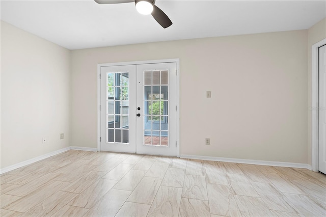2864 SW 40th Ave, Gainesville, FL 32608 - spare room with french doors and ceiling fan