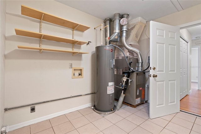 2864 SW 40th Ave, Gainesville, FL 32608 - utility room featuring electric water heater and heating unit