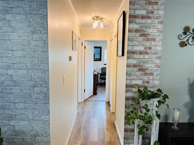 8547 SW 106th Pl, Ocala, FL 34481 - hall featuring light wood-type flooring and crown molding