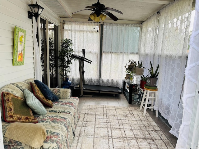 8547 SW 106th Pl, Ocala, FL 34481 - sunroom with a ceiling fan
