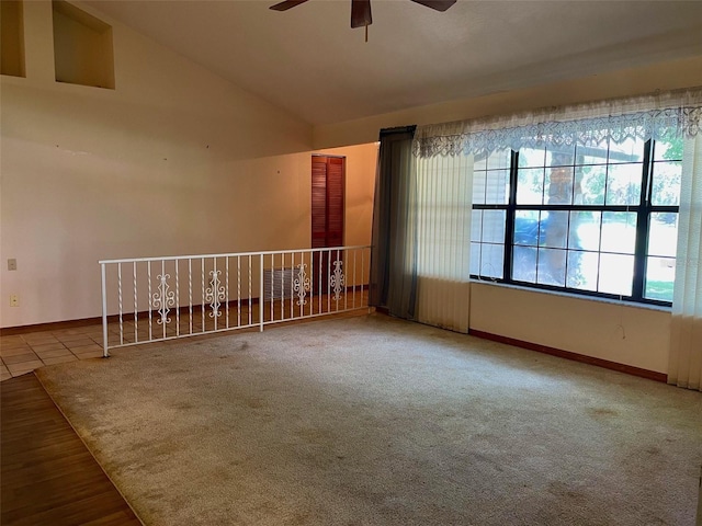 1112 NE 130th Ter, Silver Springs, FL 34488 - spare room with ceiling fan and vaulted ceiling