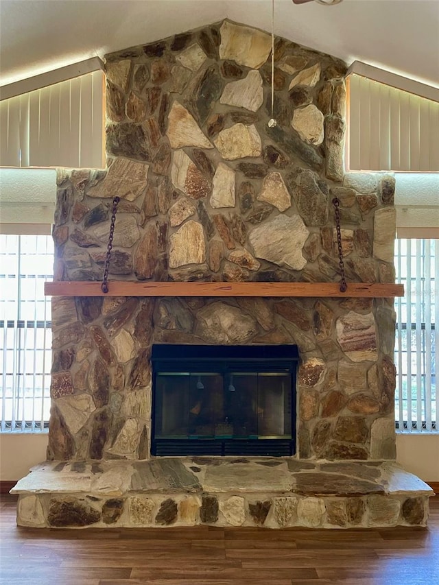 1112 NE 130th Ter, Silver Springs, FL 34488 - detailed view of wood finished floors and a stone fireplace