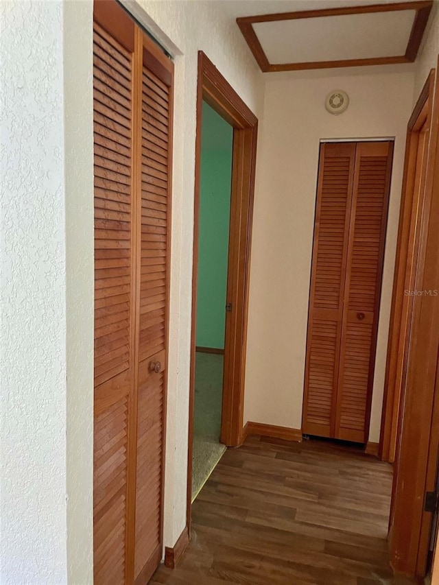 1112 NE 130th Ter, Silver Springs, FL 34488 - corridor with wood finished floors and baseboards