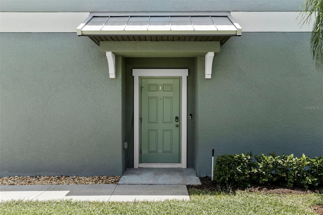 14347 Easy Goer St, Ruskin, FL 33573 - entrance to property with stucco siding