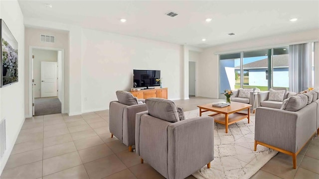 5677 SW 46th Dr, Gainesville, FL 32608 - living area featuring recessed lighting and light tile patterned floors