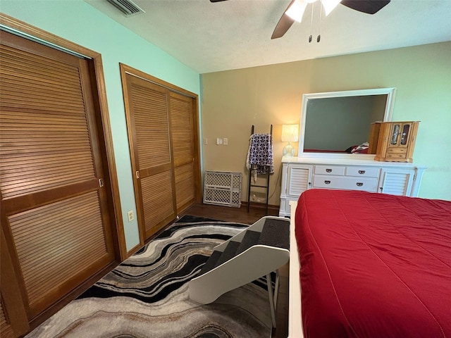 3545 SE 24th Ave, Ocala, FL 34471 - bedroom featuring multiple closets and a ceiling fan