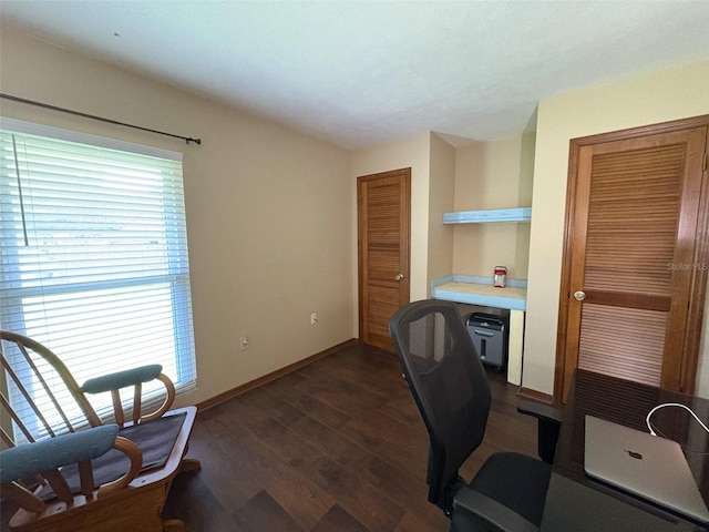 3545 SE 24th Ave, Ocala, FL 34471 - home office featuring dark wood-style floors and baseboards