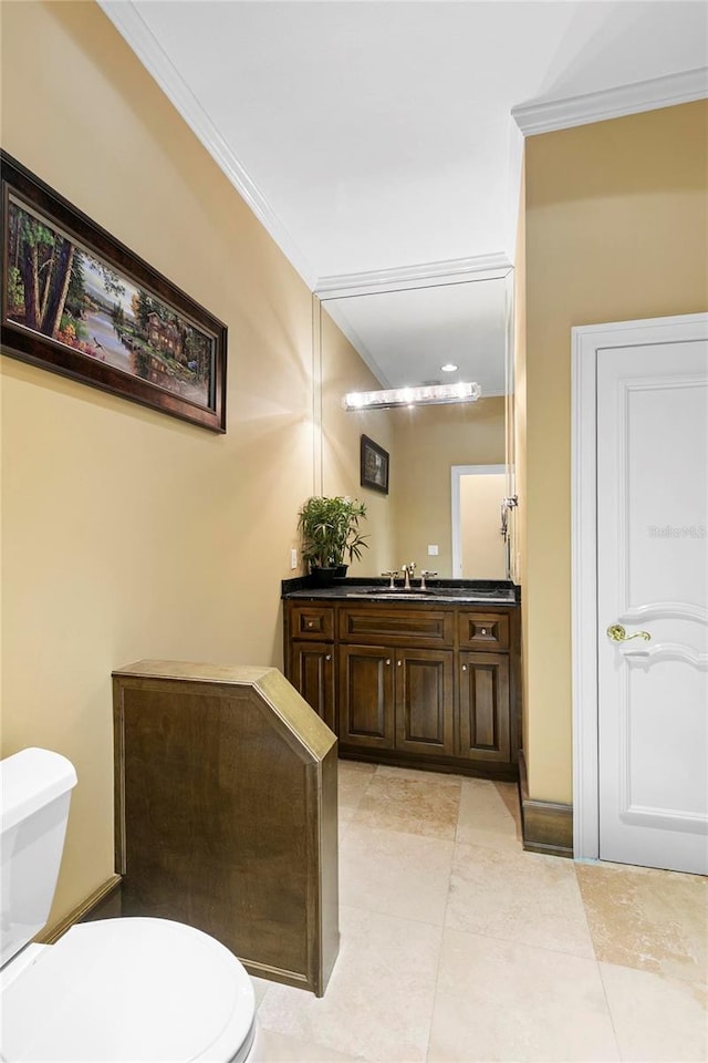 200 Asphodel Dr, Dothan, AL 36303 - bathroom with vanity, crown molding, and tile patterned floors