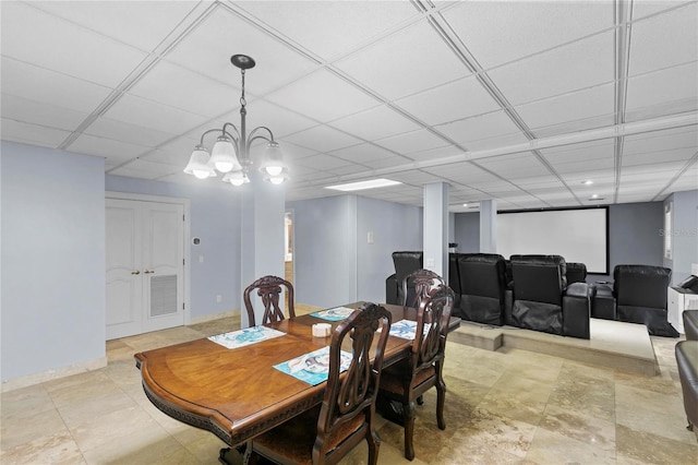 200 Asphodel Dr, Dothan, AL 36303 - dining room featuring a drop ceiling and a chandelier