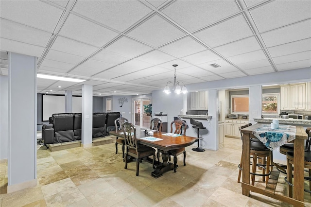 200 Asphodel Dr, Dothan, AL 36303 - dining space featuring a drop ceiling and healthy amount of natural light