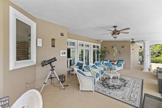 200 Asphodel Dr, Dothan, AL 36303 - view of patio with a ceiling fan and an outdoor hangout area