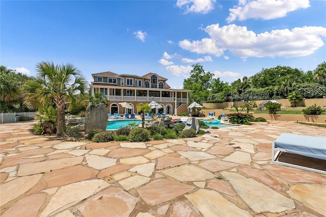 200 Asphodel Dr, Dothan, AL 36303 - view of swimming pool with a fenced backyard and a patio area