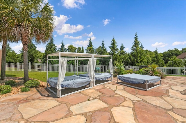 200 Asphodel Dr, Dothan, AL 36303 - fenced backyard featuring a patio area