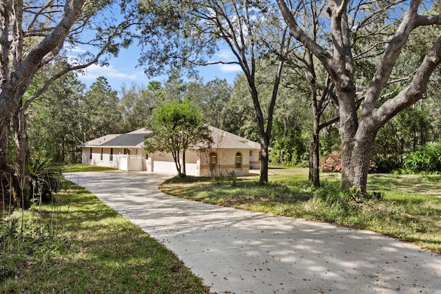 4322 N Mayan Dr, Hernando, FL 34442 - view of front of house with driveway and an attached garage
