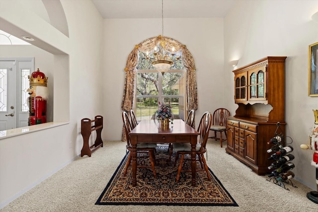 4322 N Mayan Dr, Hernando, FL 34442 - carpeted dining space with a high ceiling