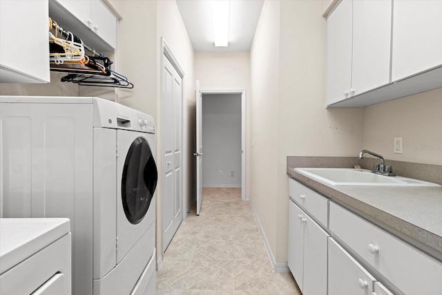 4322 N Mayan Dr, Hernando, FL 34442 - laundry area featuring cabinet space and washing machine and dryer