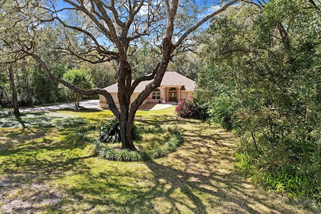 4322 N Mayan Dr, Hernando, FL 34442 - view of front facade featuring a front lawn and stucco siding