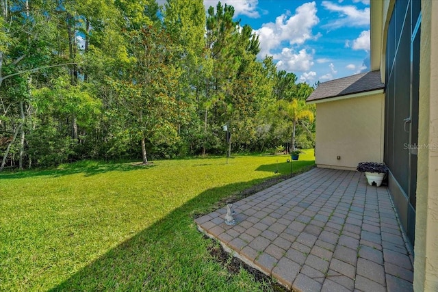814 Copperhead Cir, Saint Augustine, FL 32092 - view of green lawn with a patio