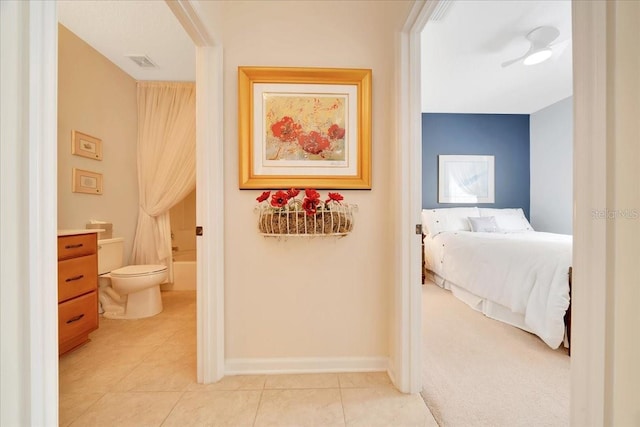 814 Copperhead Cir, Saint Augustine, FL 32092 - hall featuring light tile patterned flooring and baseboards